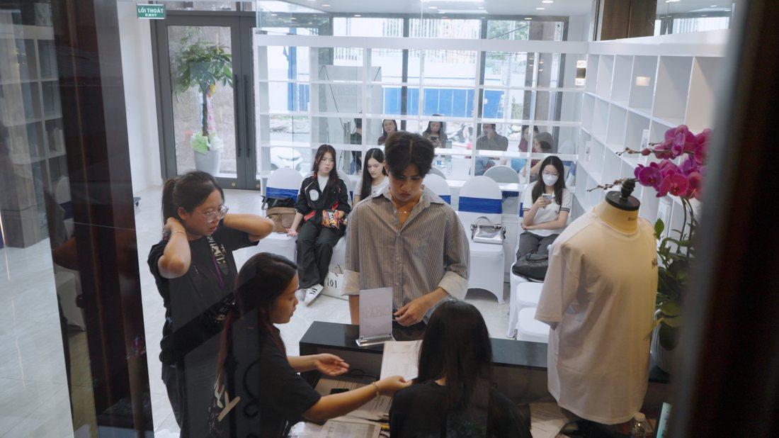 오디션 접수 현장